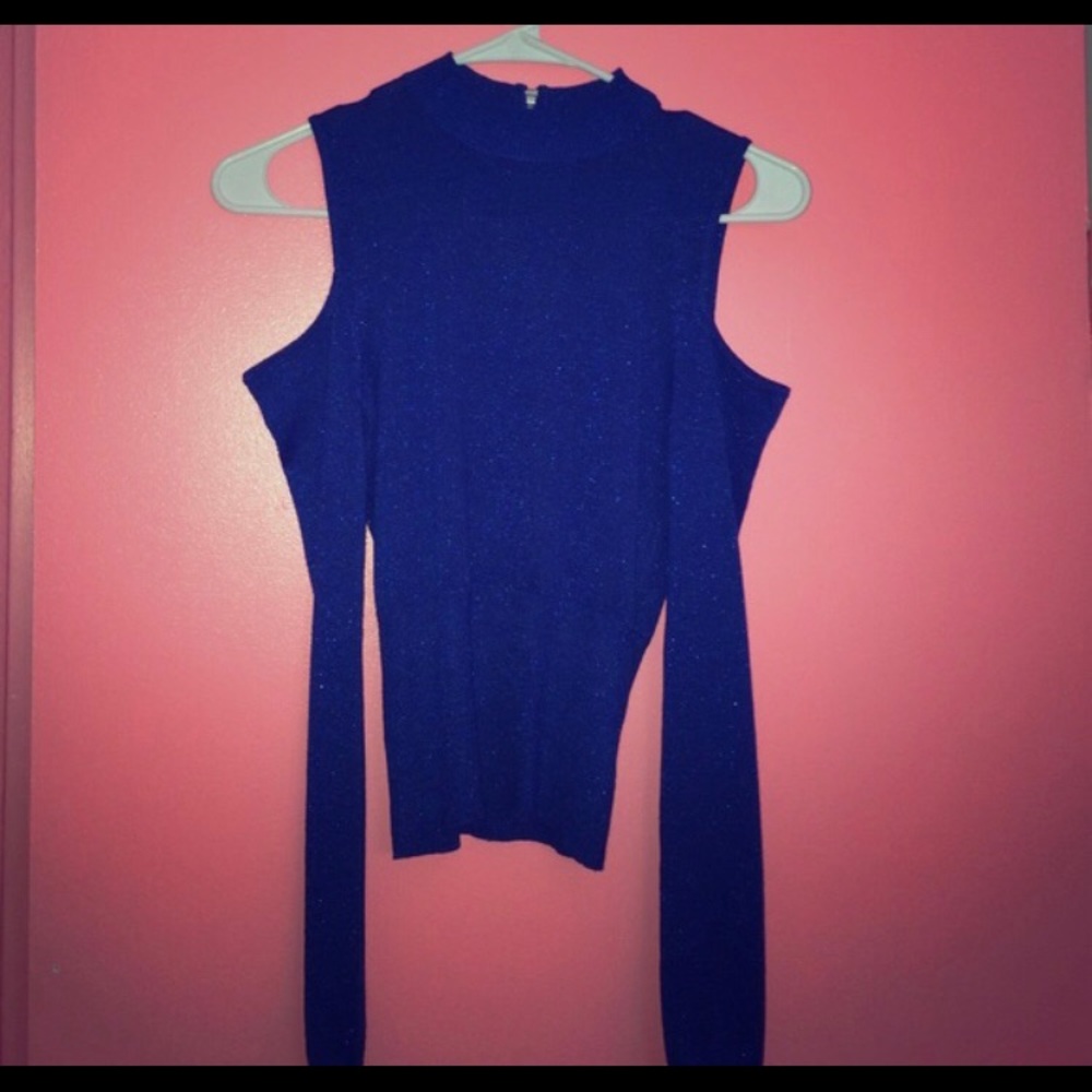 Bebe Royal blue long sleeve turtleneck